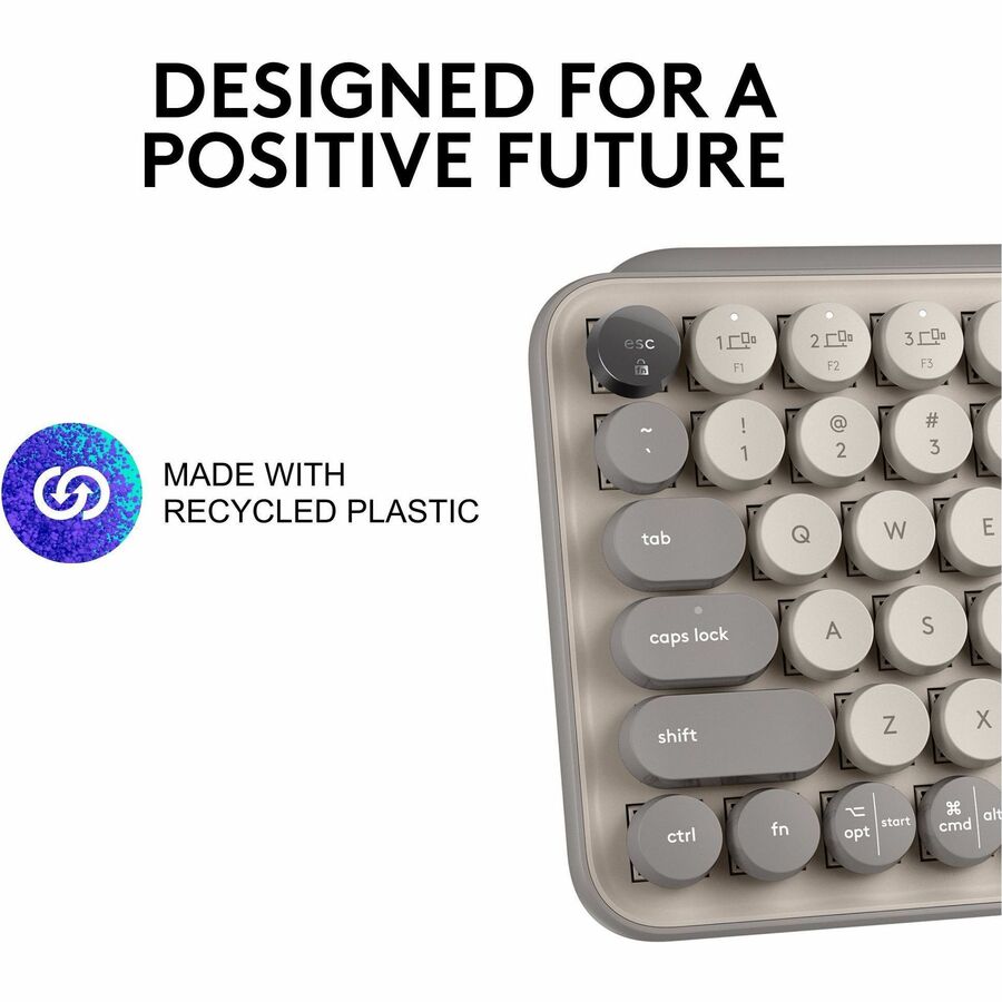 Logitech POP Keys Wireless Mechanical Keyboard with Customizable Emoji Keys - Mist