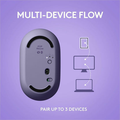 Logitech POP Mouse Cosmos - Wireless Bluetooth Mouse with Customizable Emojis and SilentTouch Technology