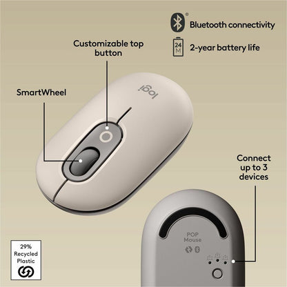 Logitech POP Wireless Mouse with Customizable Emojis - Mist
