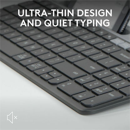 Logitech K585 Multi-Device Slim Wireless Keyboard with Built-in Device Cradle - Graphite