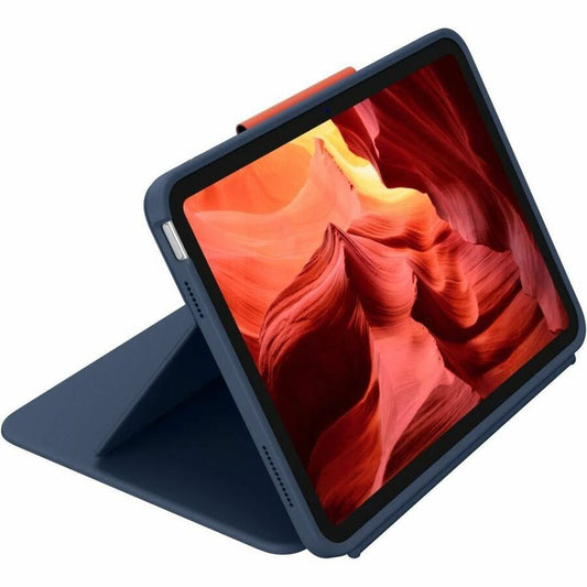 Logitech Rugged Combo 4 Touch for iPad (10th Generation) – Blue Folio Keyboard Case with Multi-Mode Functionality and Military-Grade Protection