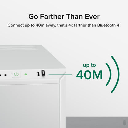 Plugable USB Bluetooth 5.0 Adapter for PC - Wireless Bluetooth Classic & Low Energy Dongle with Extended Range and Faster Data Transfer