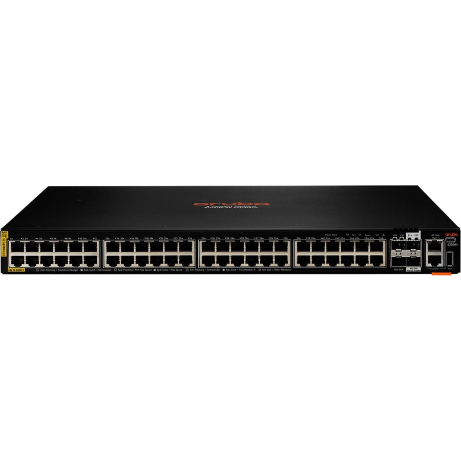 Hewlett Packard Enterprise R8Q70A Aruba CX 6200M 48G Class 4 PoE 4SFP+ Switch