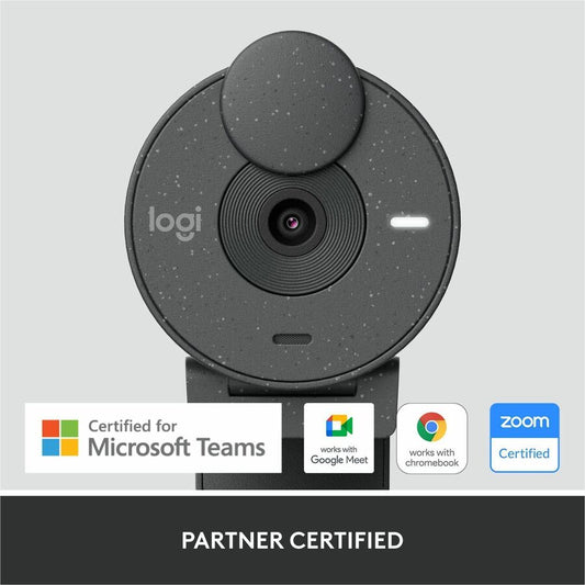 Logitech Brio 305 Full HD 1080p Webcam with Privacy Shutter and Auto Light Correction