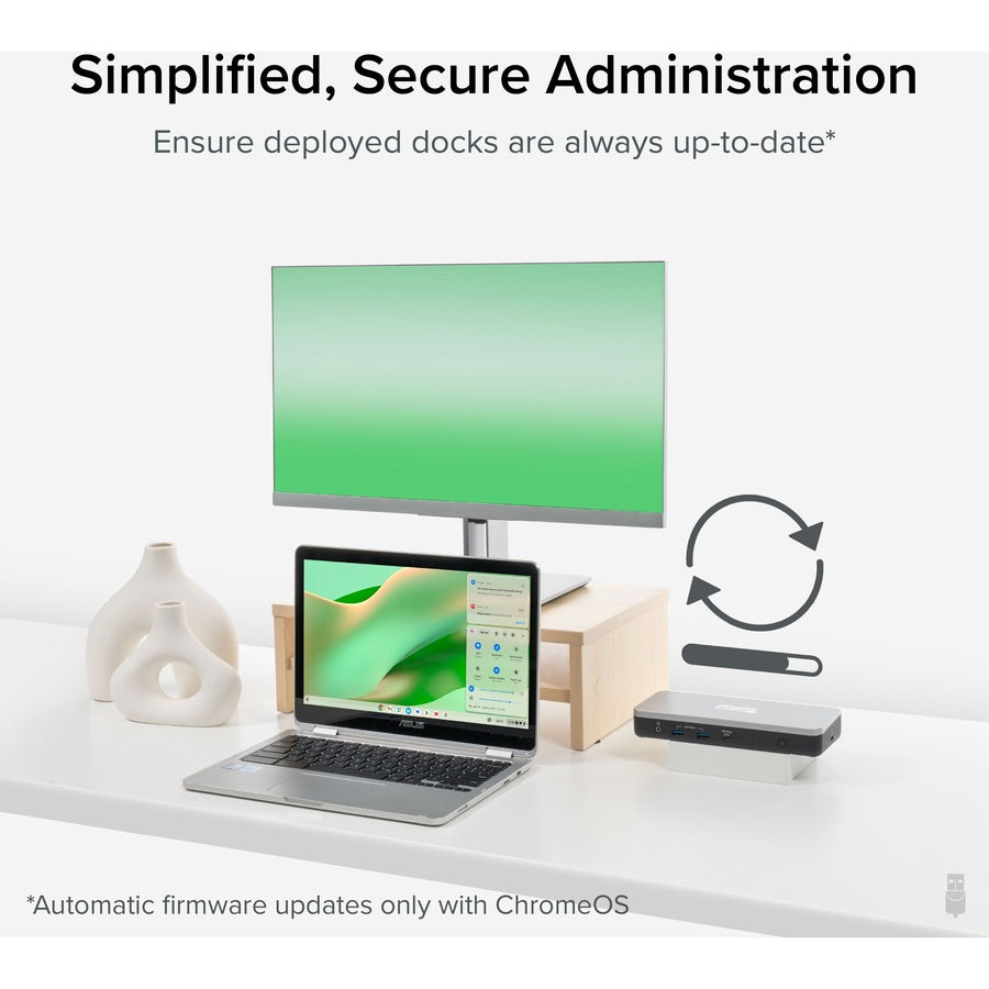 Plugable Dual 4K USB-C Chromebook Docking Station with 60W Charging – Google Certified and Compatible with ChromeOS, Windows, and Mac