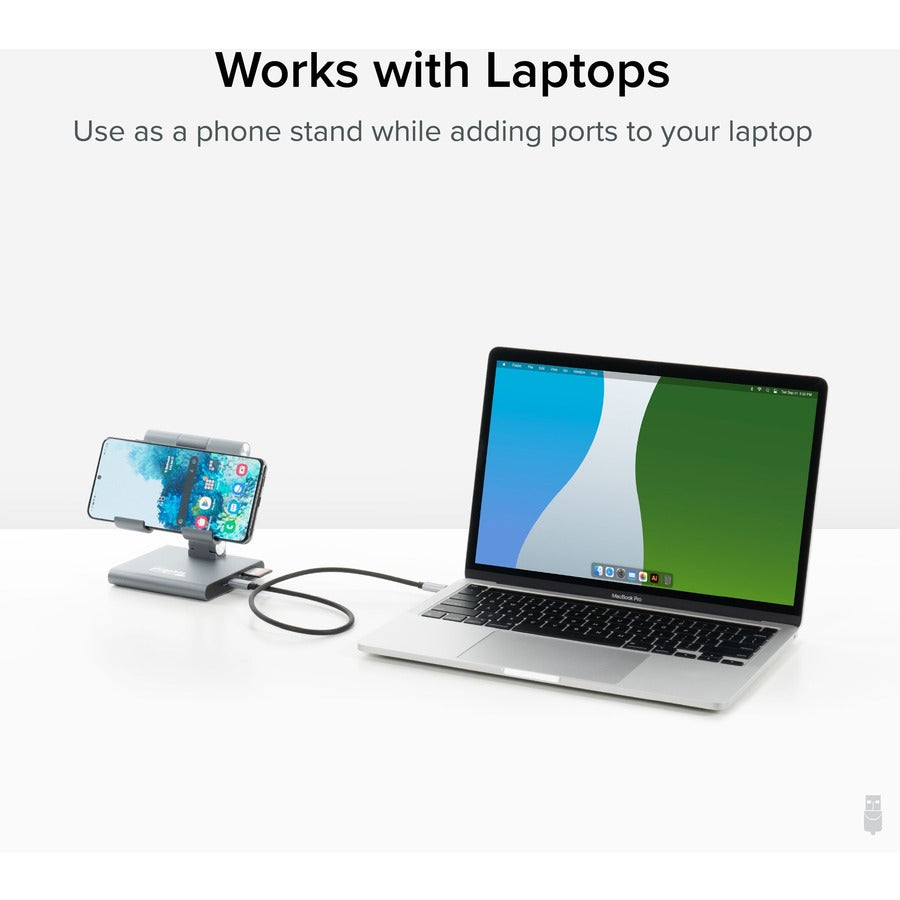 Plugable UDS-7IN1 8-in-1 USB-C Docking Station with Stand for iPad, Tablets, and Laptops