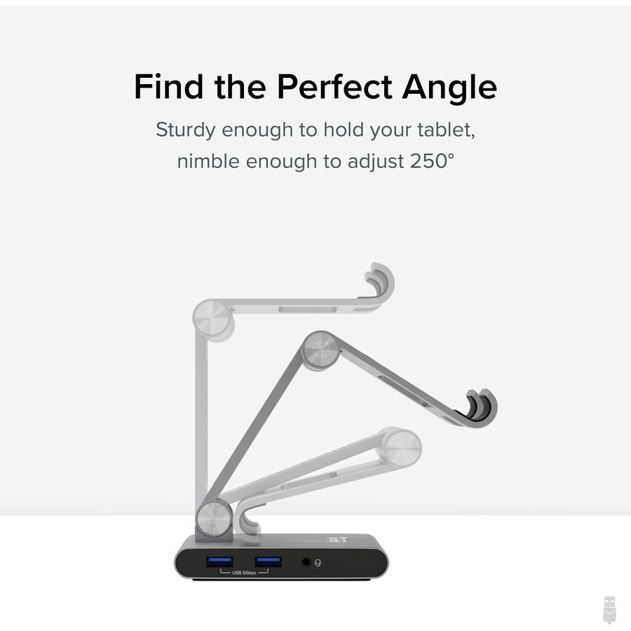 Plugable UDS-7IN1 8-in-1 USB-C Docking Station with Stand for iPad, Tablets, and Laptops