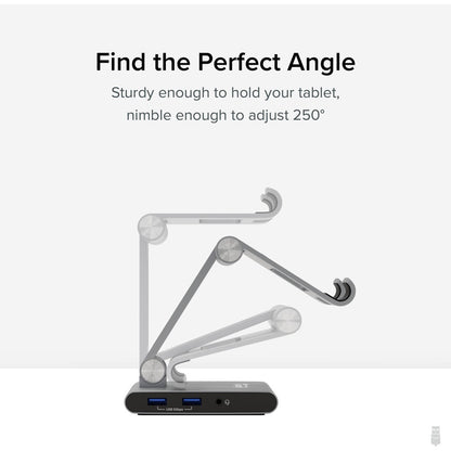 Plugable UDS-7IN1 8-in-1 USB-C Docking Station with Stand for iPad, Tablets, and Laptops