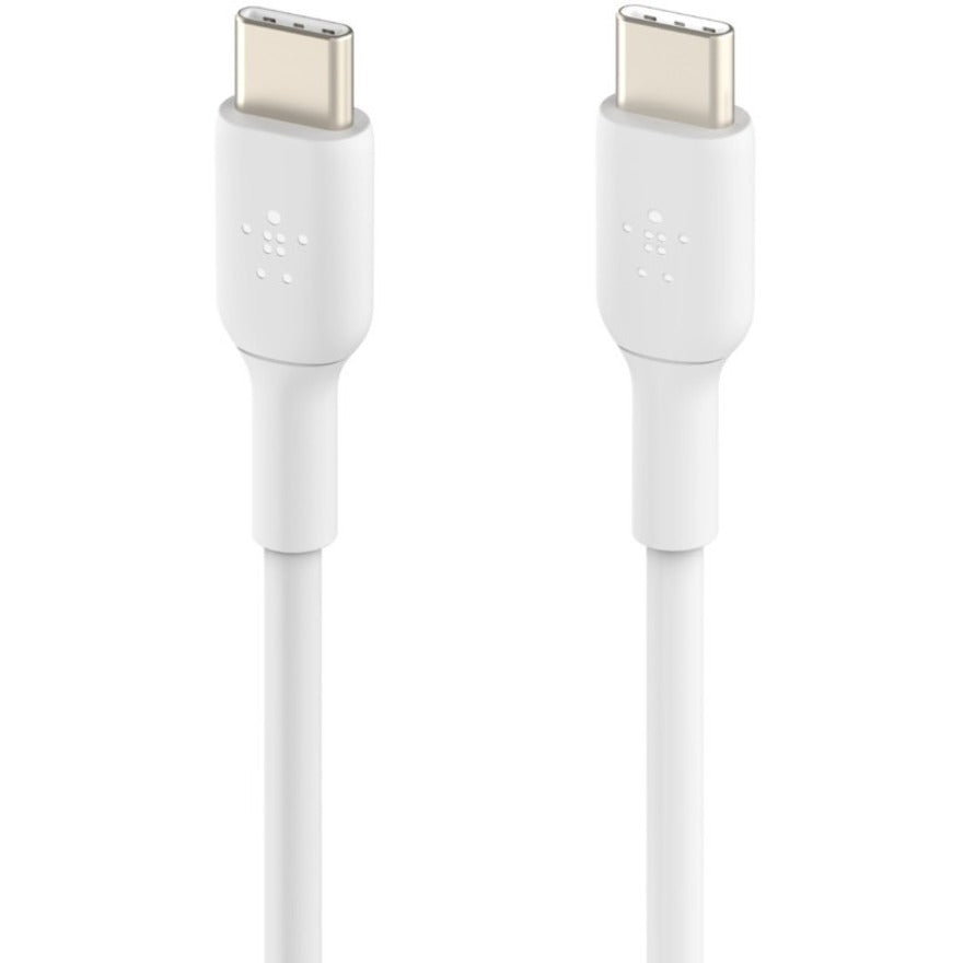 Belkin USB-C to USB-C Cable (2m / 6.6ft, White) — Fast Charging & Data Transfer for Samsung, Apple, and More