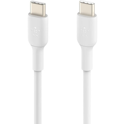 Belkin USB-C to USB-C Cable (2m / 6.6ft, White) — Fast Charging & Data Transfer for Samsung, Apple, and More