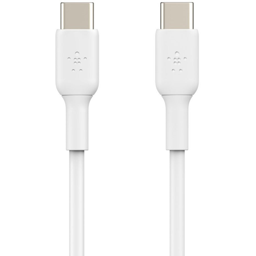 Belkin USB-C to USB-C Cable (2m / 6.6ft, White) — Fast Charging & Data Transfer for Samsung, Apple, and More