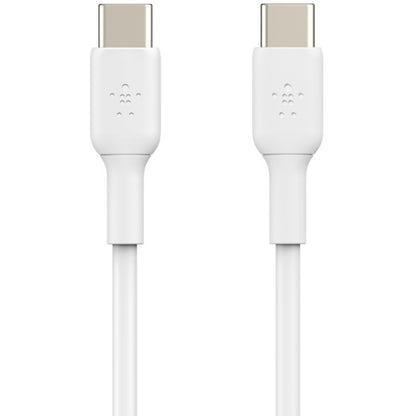 Belkin USB-C to USB-C Cable (2m / 6.6ft, White) — Fast Charging & Data Transfer for Samsung, Apple, and More