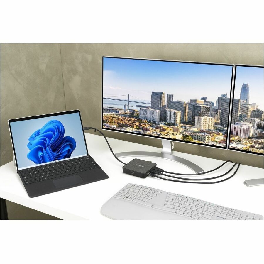 Kensington MD125U4 USB4 Portable Docking Station for Surface – Dual 4K HDMI, 100W Power Pass-Through, Ethernet & Multiple USB Ports