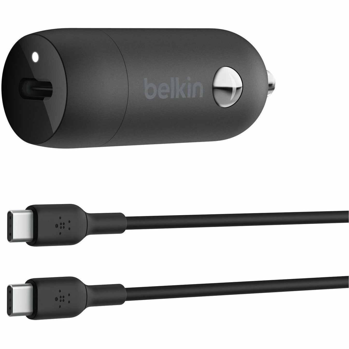 Belkin BoostCharge 30W USB-C Car Charger with USB-C Cable – Fast In-Car Charging for Samsung, iPhone, and More