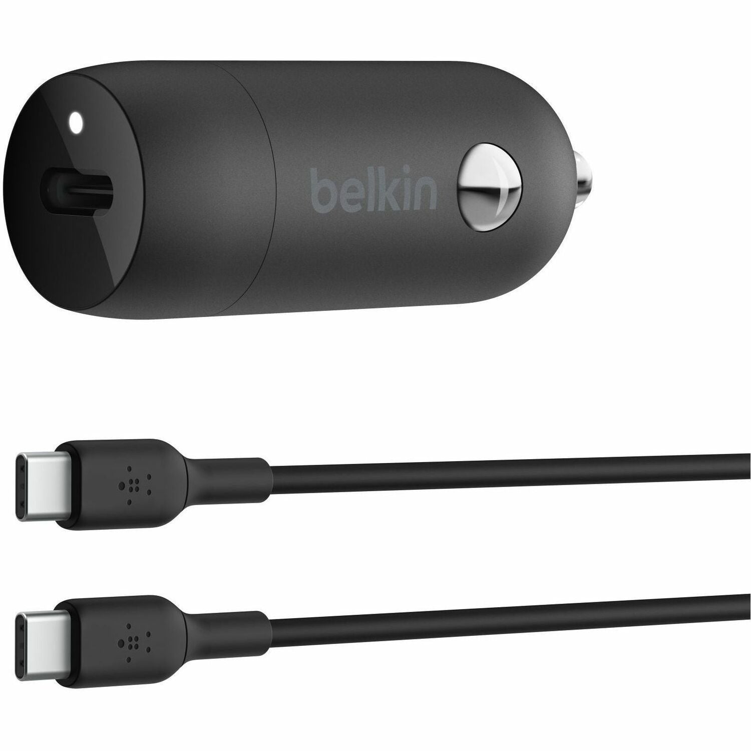 Belkin BoostCharge 30W USB-C Car Charger with USB-C Cable – Fast In-Car Charging for Samsung, iPhone, and More