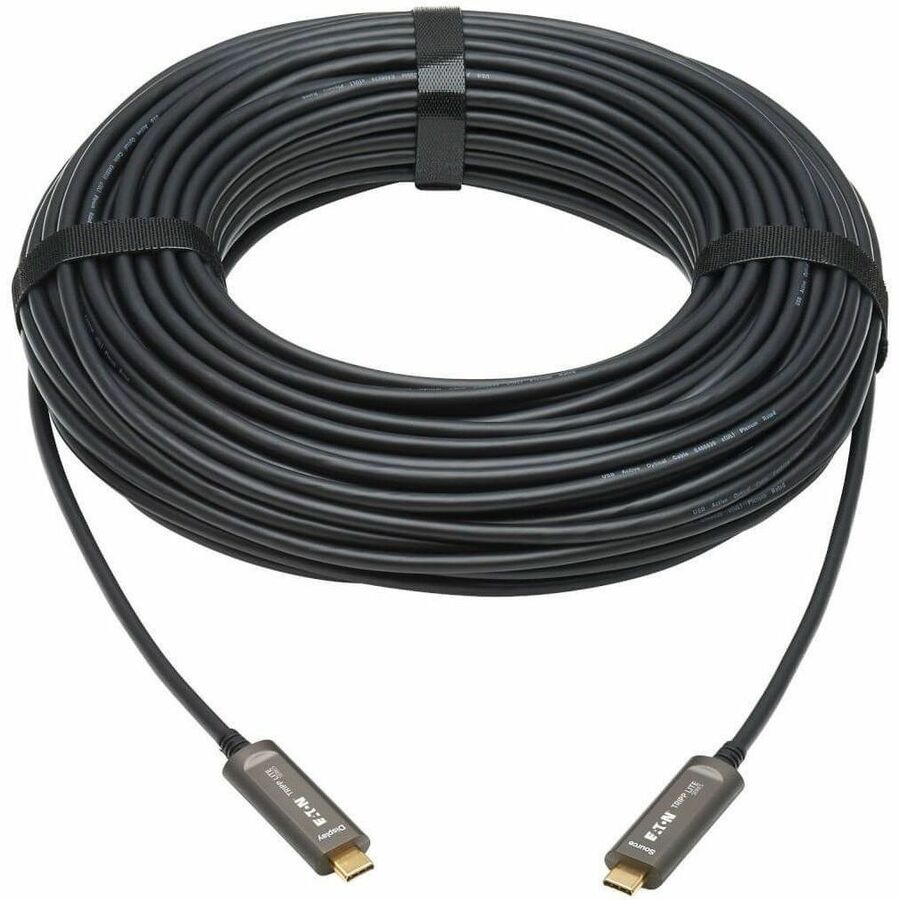 Eaton Tripp Lite Series 30 ft. USB-C to USB-C Fiber Optic Cable - 4K 60Hz HDR, 4:4:4, Plenum-Rated, M/M