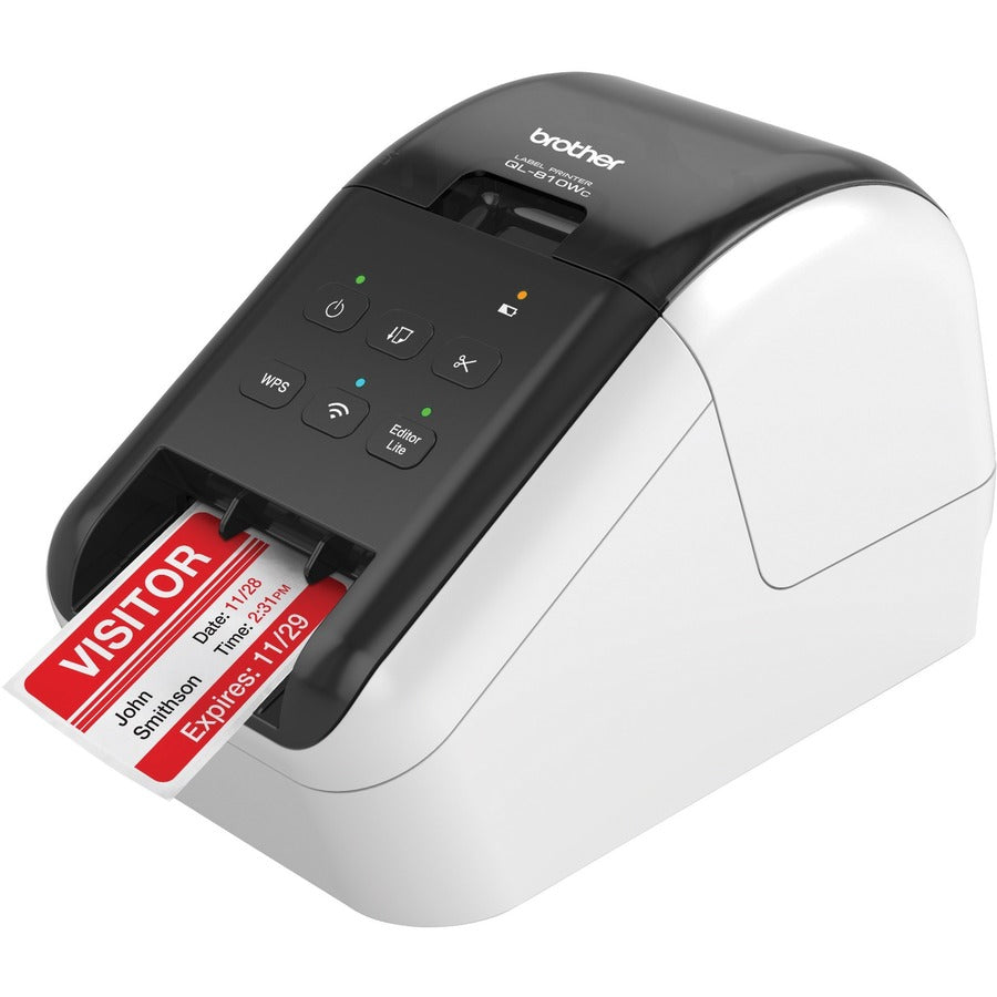 Brother QL-810WC Wireless Label Printer with Dual-Color Printing and Network Connectivity