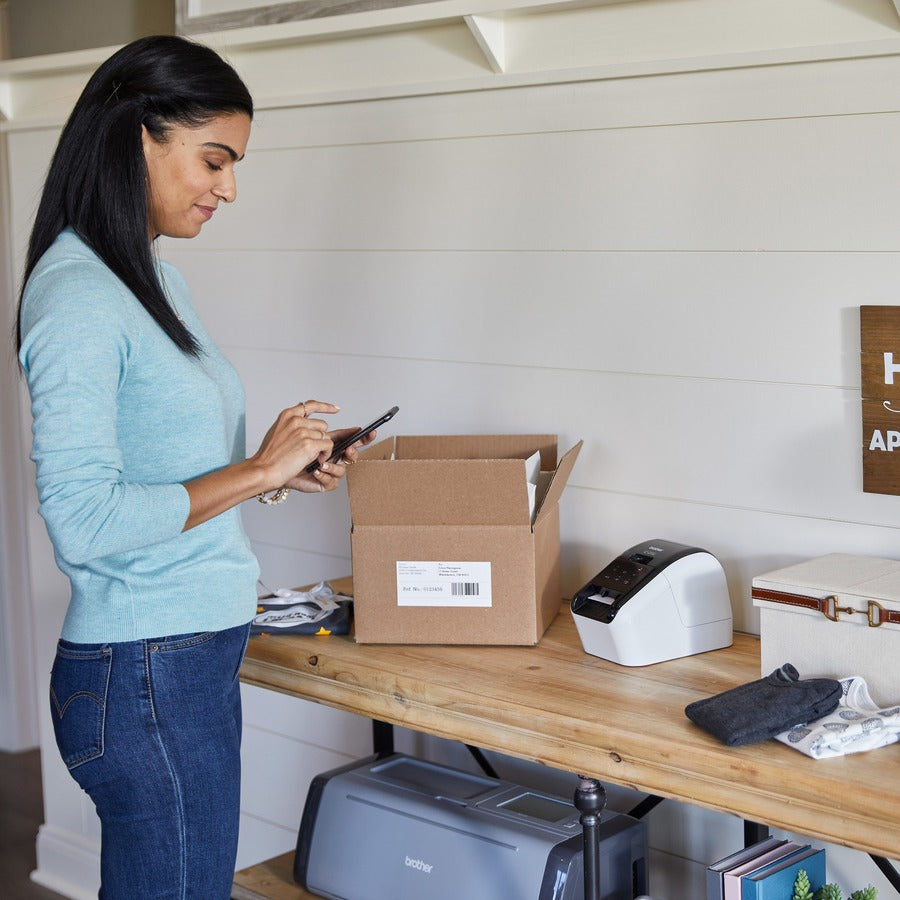 Brother QL-810WC Wireless Label Printer with Dual-Color Printing and Network Connectivity