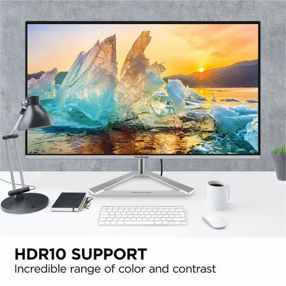 ViewSonic VX2776-4K-MHDU 27-Inch 4K UHD IPS Monitor with USB-C, HDR10, and Slim Bezel Design
