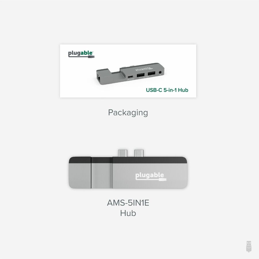 Plugable 5-in-1 USB-C Hub for MacBook Pro 14/16 and MacBook Air M2 – Expand Your Ports with Thunderbolt 4 and USB4 Compatibility