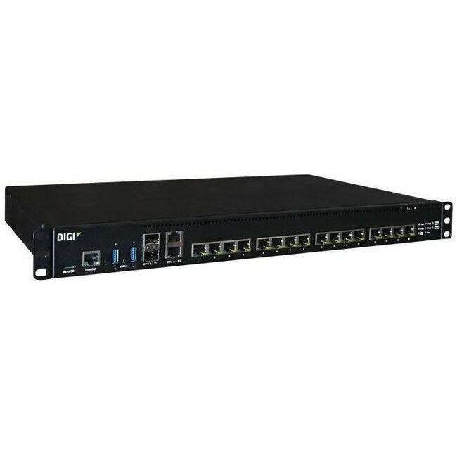 Digi Connect EZ 16 MEI Dual Power Serial Server with 16 Ports and 10G Ethernet