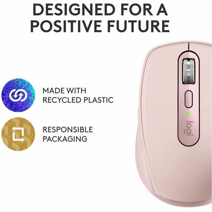 Logitech MX Anywhere 3S Wireless Bluetooth Mouse - Rose, Part Number 910-006927
