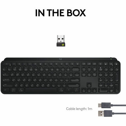 Logitech MX Keys S Wireless Keyboard – Low Profile, Fluid Precise Typing, USB-C Rechargeable, Black