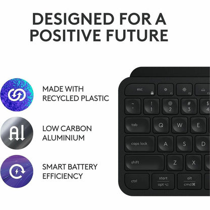 Logitech MX Keys S Wireless Keyboard – Low Profile, Fluid Precise Typing, USB-C Rechargeable, Black