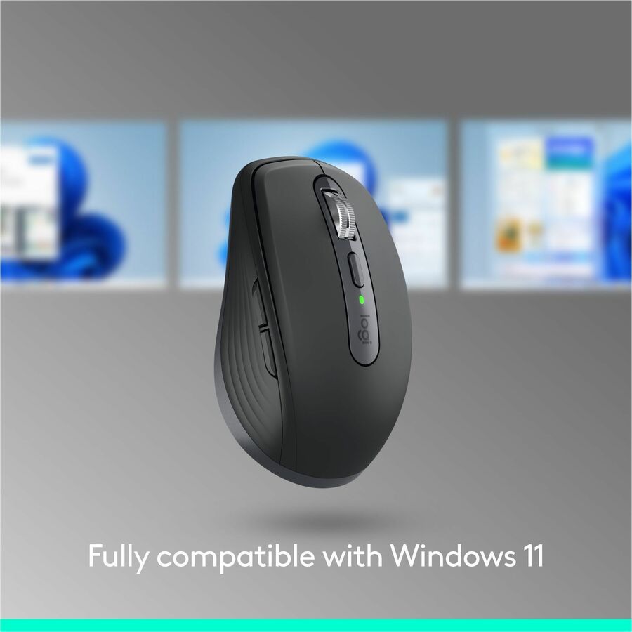 Logitech MX Anywhere 3S Compact Wireless Mouse with 8K DPI, Quiet Clicks, and Fast Scrolling in Black