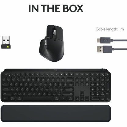 Logitech MX Keys S Combo - Performance Wireless Keyboard and Mouse with Palm Rest