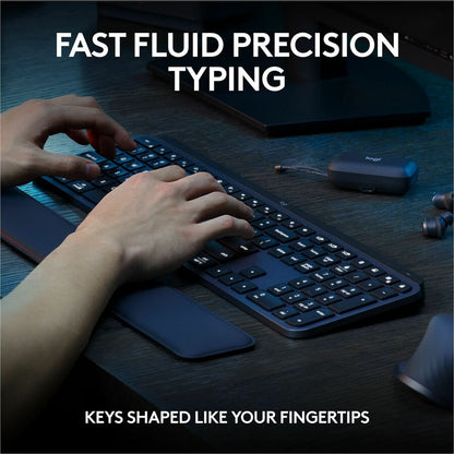 Logitech MX Keys S Combo - Performance Wireless Keyboard and Mouse with Palm Rest