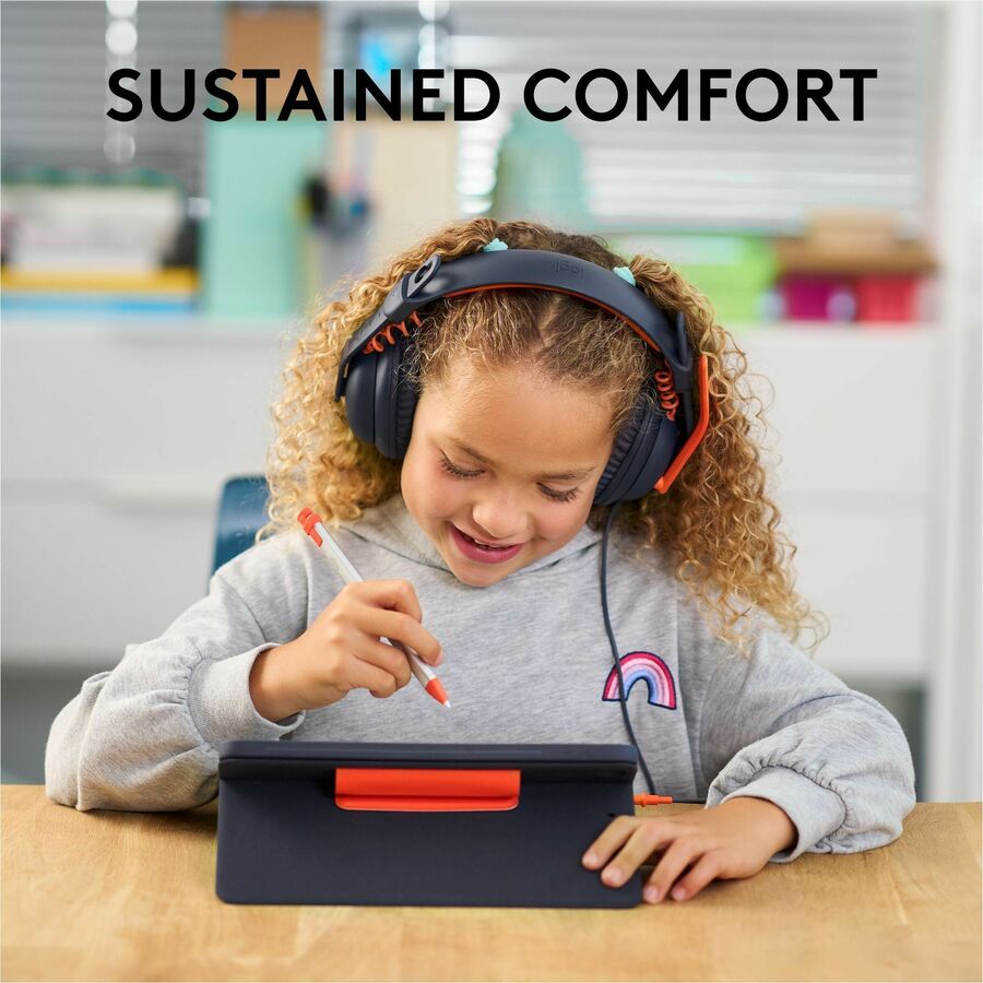 Logitech Zone Learn Headset with Noise Canceling Microphone and Adjustable Fit for Classroom Learning