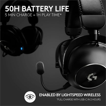Logitech G PRO X 2 LIGHTSPEED Wireless Gaming Headset with Detachable Microphone and 50mm Graphene Drivers