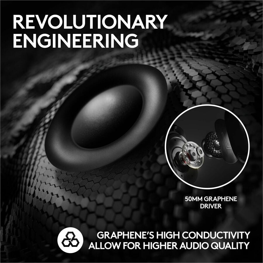 Logitech G PRO X 2 LIGHTSPEED Wireless Gaming Headset with Detachable Microphone and 50mm Graphene Drivers