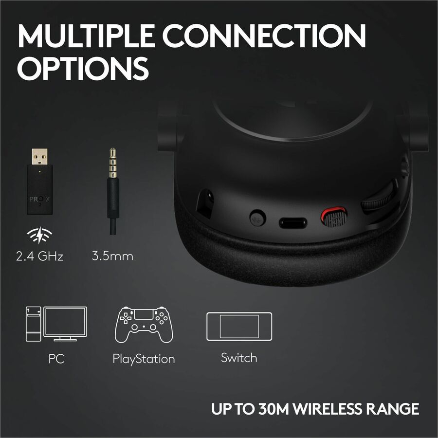 Logitech G PRO X 2 LIGHTSPEED Wireless Gaming Headset with Detachable Microphone and 50mm Graphene Drivers