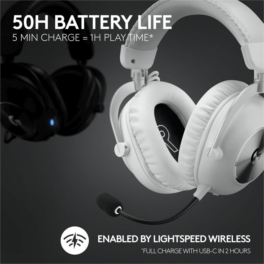 Logitech G PRO X 2 LIGHTSPEED Wireless Gaming Headset with Detachable Microphone and 50mm Graphene Drivers
