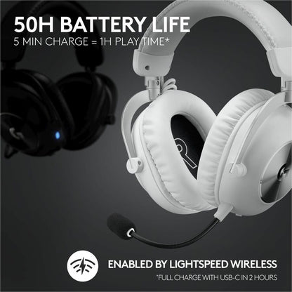 Logitech G PRO X 2 LIGHTSPEED Wireless Gaming Headset with Detachable Microphone and 50mm Graphene Drivers