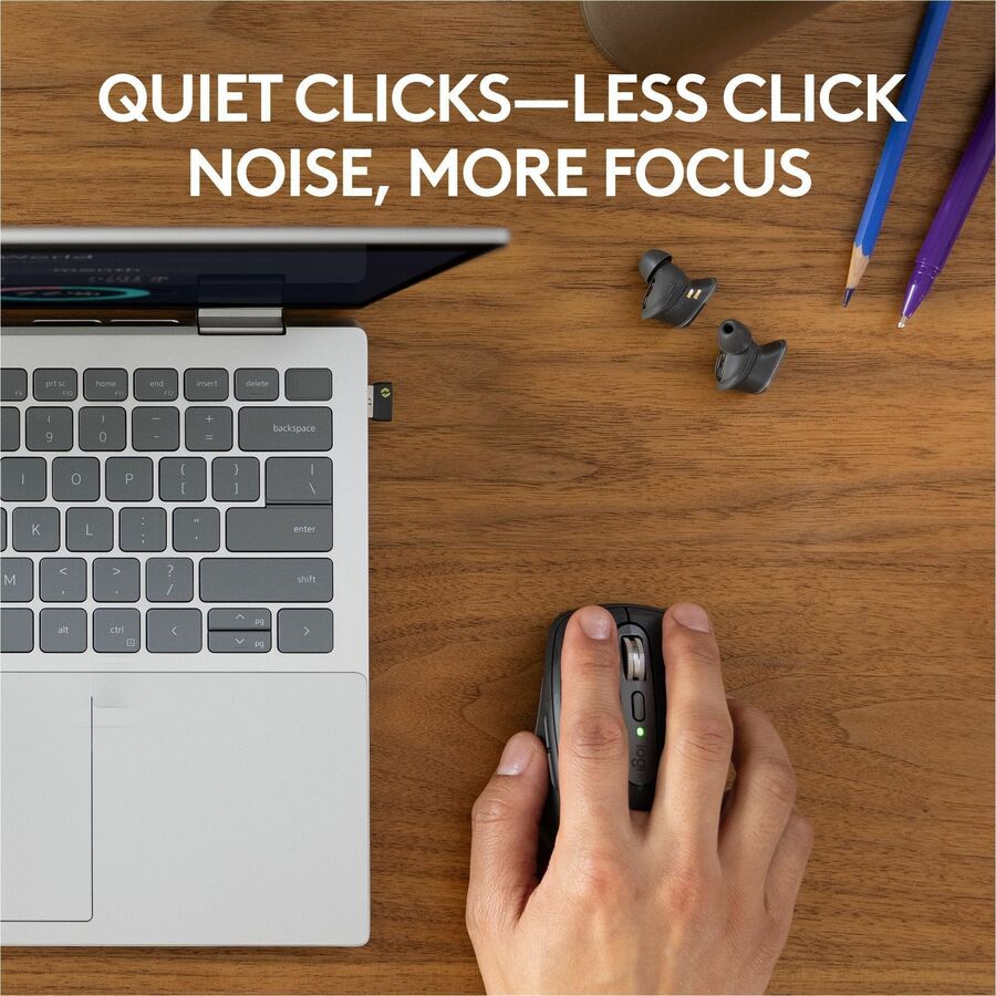 Logitech MX Anywhere 3S Wireless Mouse for Business – Bluetooth, Quiet Click, Secure Logi Bolt, Graphite