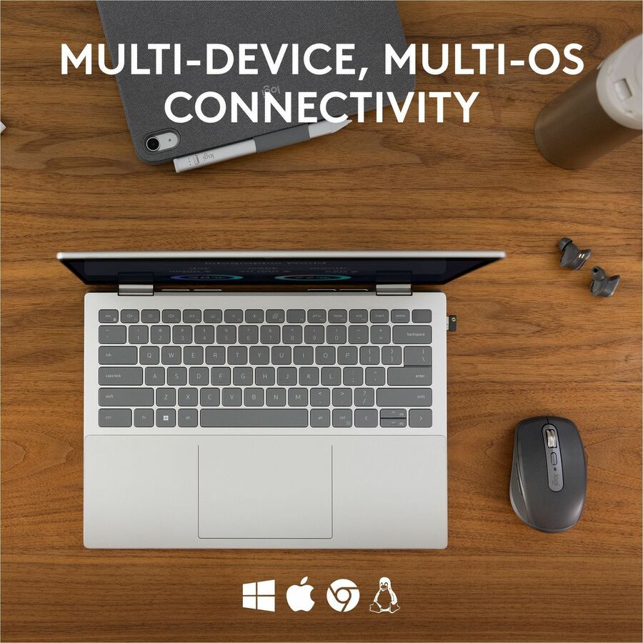 Logitech MX Anywhere 3S Wireless Mouse for Business – Bluetooth, Quiet Click, Secure Logi Bolt, Graphite