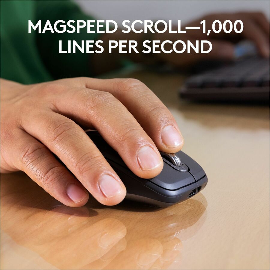 Logitech MX Anywhere 3S Wireless Mouse for Business – Bluetooth, Quiet Click, Secure Logi Bolt, Graphite