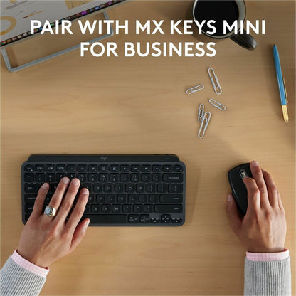Logitech MX Anywhere 3S Wireless Mouse for Business – Bluetooth, Quiet Click, Secure Logi Bolt, Graphite