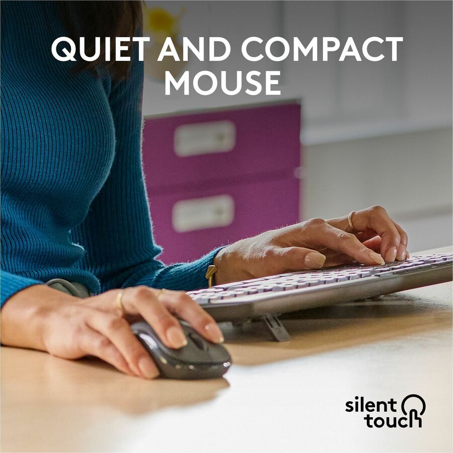 Logitech MK370 Combo for Business - Wireless Full-Size Keyboard and Silent Mouse with Logi Bolt Security