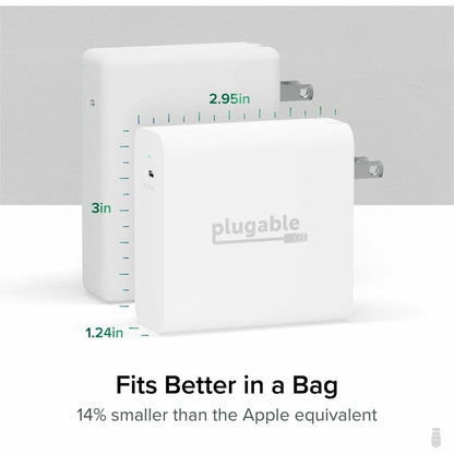 Plugable 140W USB-C GaN Wall Charger for Laptops, Tablets, and Phones