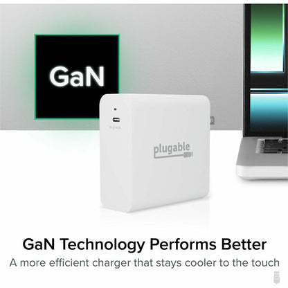 Plugable 140W USB-C GaN Wall Charger for Laptops, Tablets, and Phones