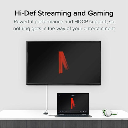 Plugable USB-C to HDMI Adapter for Dual Monitors 4K 60Hz - USBC-MSTH2