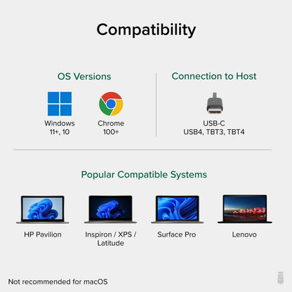 Plugable USB-C to HDMI Adapter for Dual Monitors 4K 60Hz - USBC-MSTH2