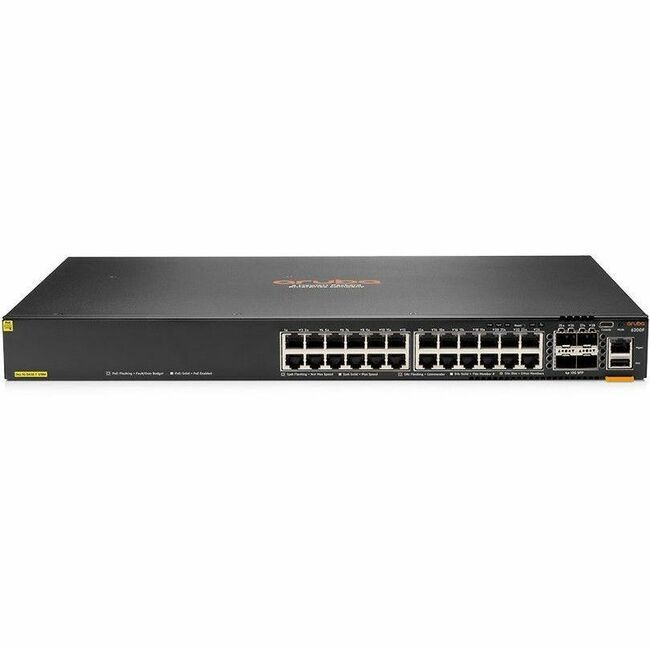 Hewlett Packard Enterprise CX 6200F 24G Class 4 PoE Managed Switch with 4 SFP+ Slots