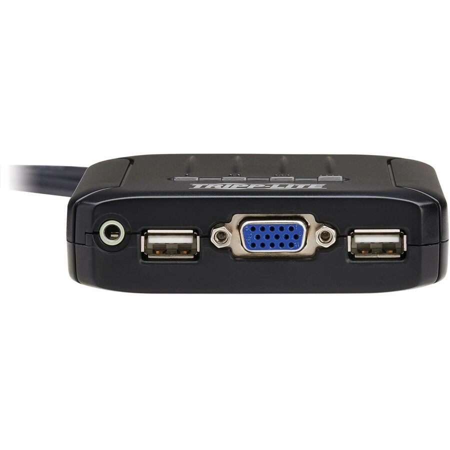 Eaton Tripp Lite Series 4-Port VGA KVM Switch with Built-In VGA, USB & Audio Cables (Part B032-VUA4)