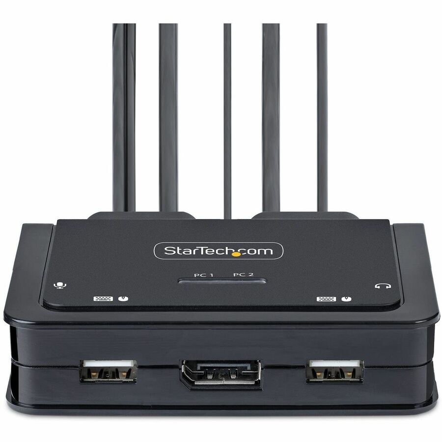 StarTech.com 2-Port USB-C KVM Switch with 4K 60Hz DisplayPort Output - Compact, Bus-Powered