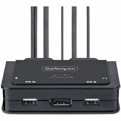 StarTech.com 2-Port USB-C KVM Switch with 4K 60Hz DisplayPort Output - Compact, Bus-Powered